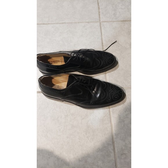 Johnston & Murphy Wingtip Shoes Black Leather 10 M Sheepskin Signature Series - Picture 1 of 6